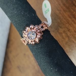 Rose Gold Sunflower Ring